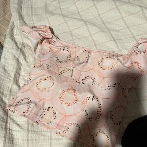 Kortni Jeane Pink Patterned Bikini Top